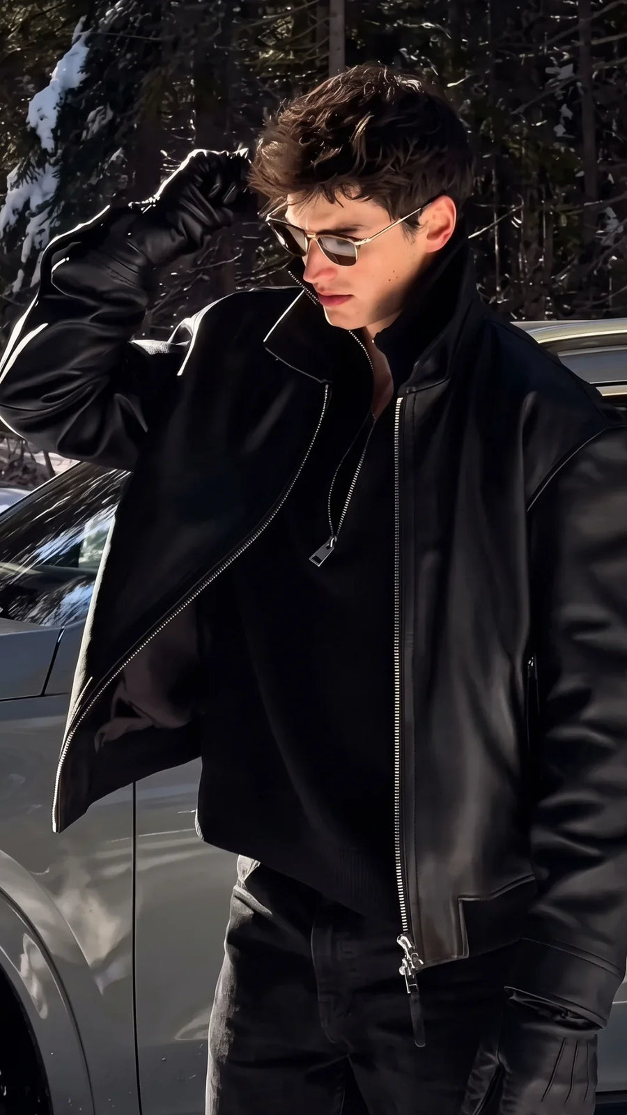 MEN BOMBER LEATHER JACKET'S
