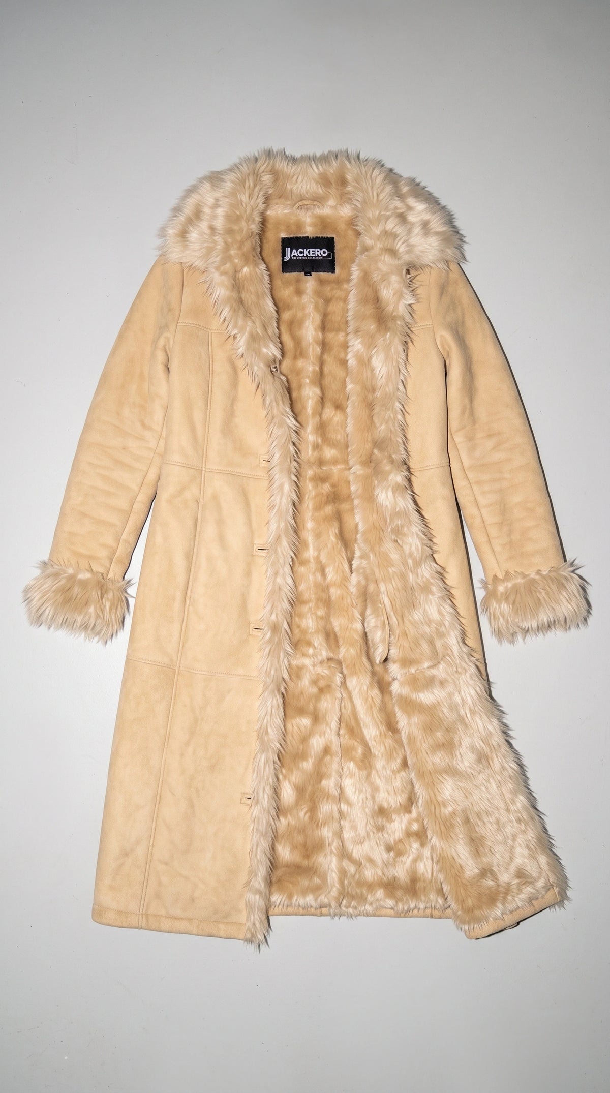 LIGHT YELLOW COTTON LONG OVER-COAT