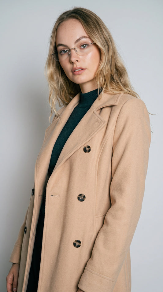 BEIGE SOFT-COTTON COAT