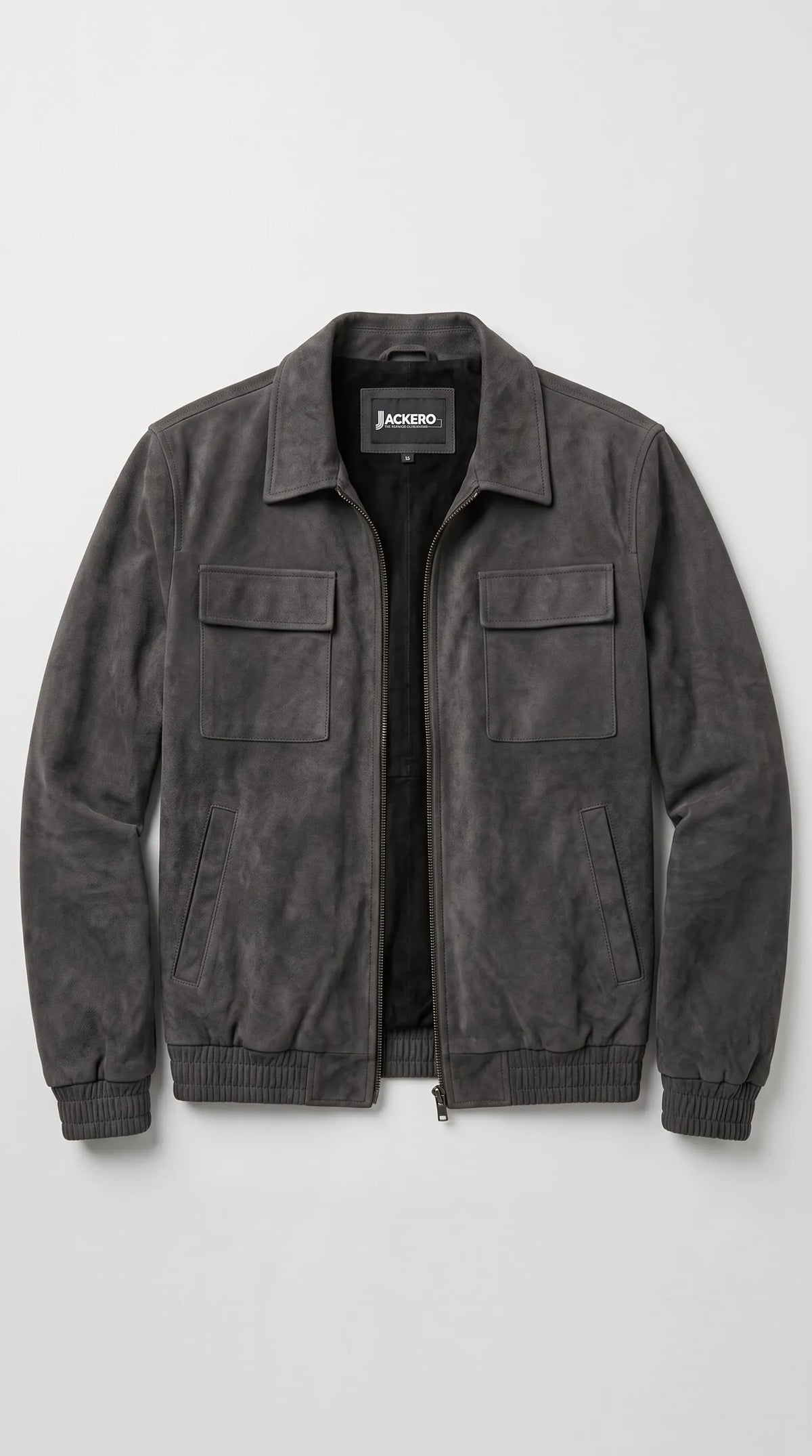DARK GREY SUEDE JACKET