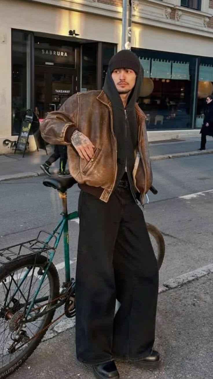 MEN BOMBER LEATHER JACKET'S