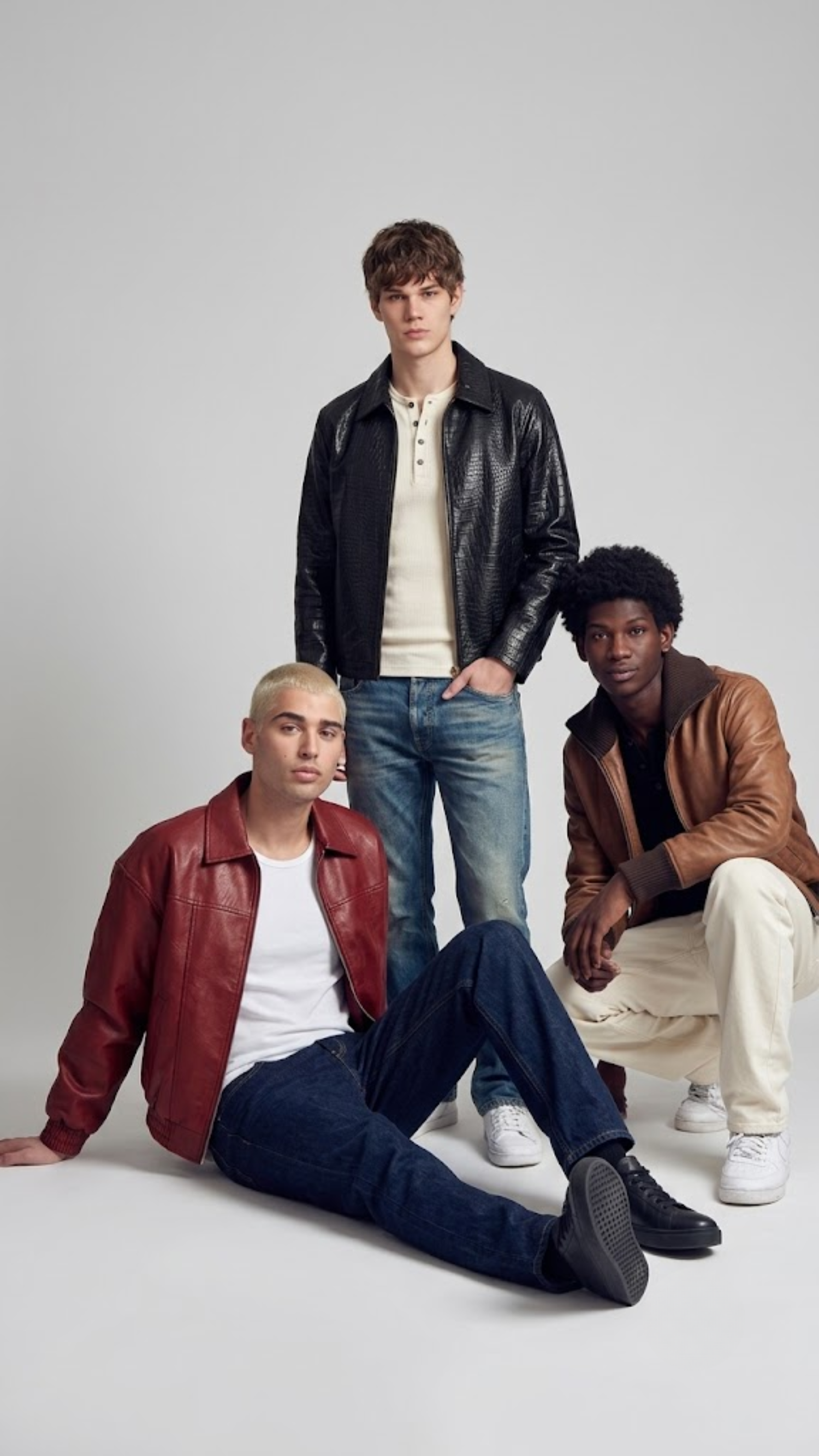 MEN BOMBER LEATHER JACKET'S