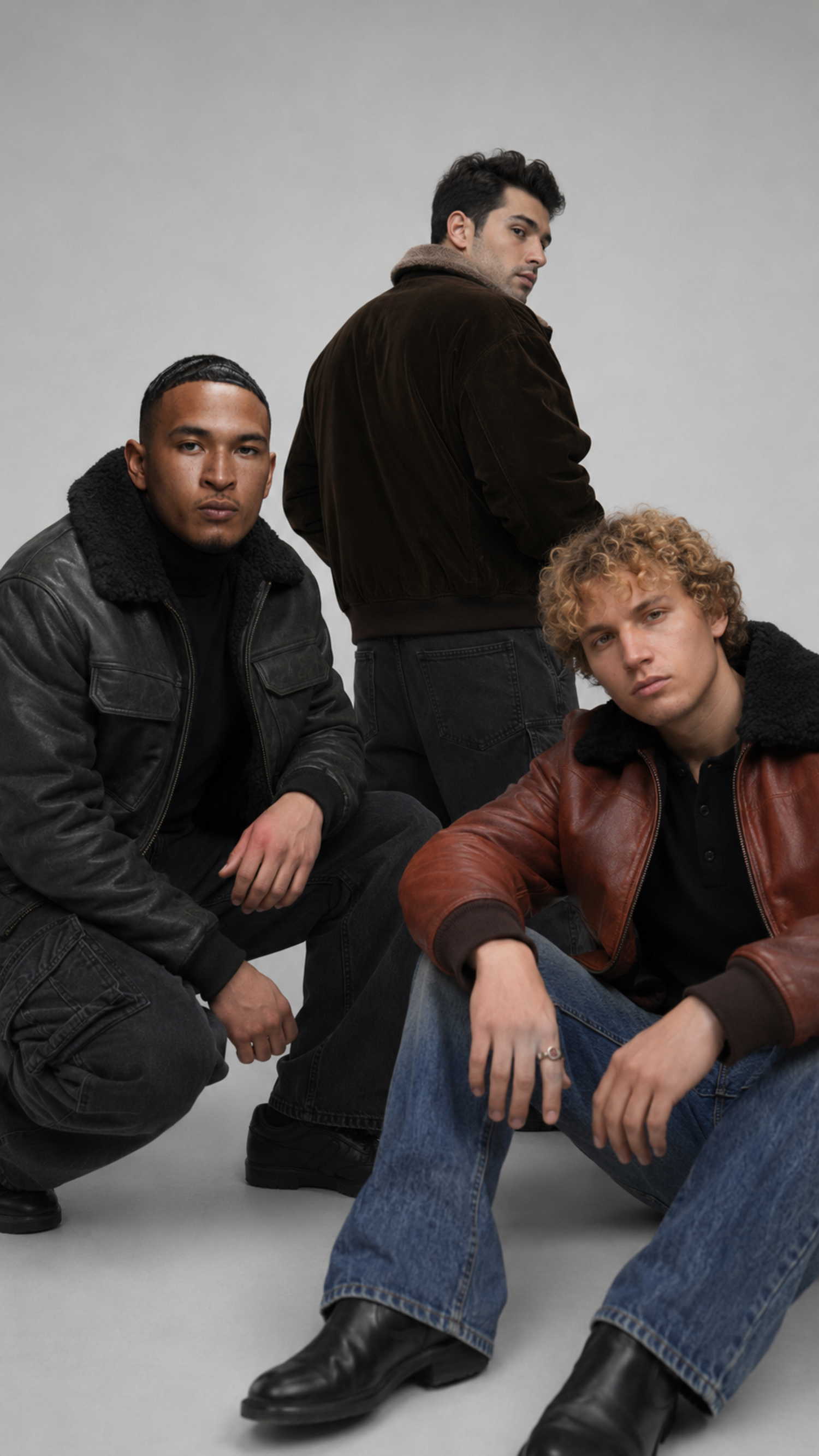 MEN SHEARLING LEATHER  JACKET'S