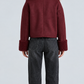 DARK MAROON SUEDE AVIATOR JACKET WITH SHEARLING