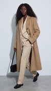 CAMEL LONG WOOL COAT