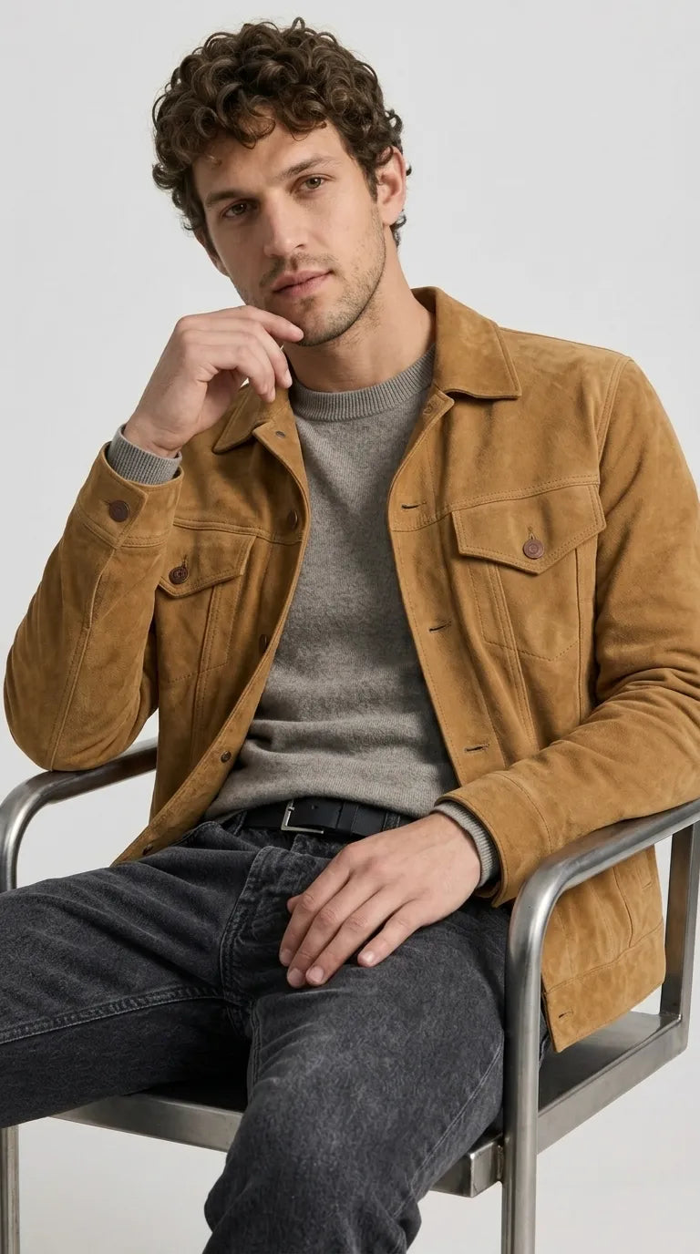 TAN SUEDE JACKET