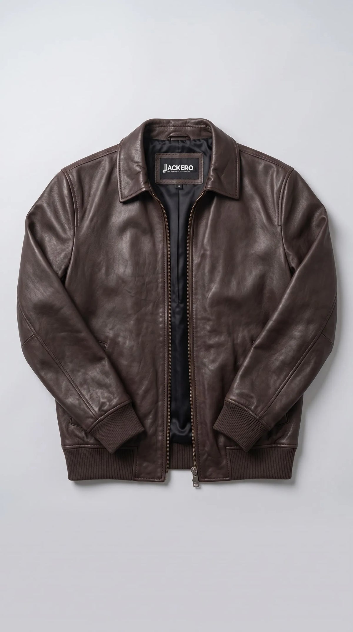 DARK CHOCOLATE BROWN LEATHER JACKET