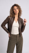 PREMIUM DARK BROWN DISTRESSED LEATHER JACKET