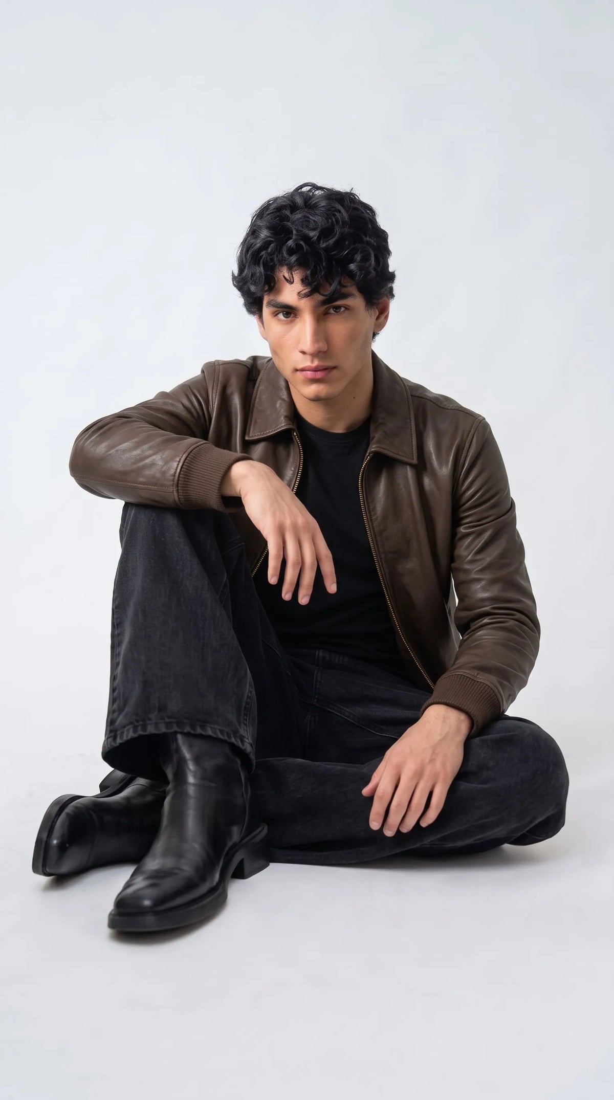 DARK CHOCOLATE BROWN LEATHER JACKET