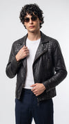 BLACK LEATHER MOTO JACKET