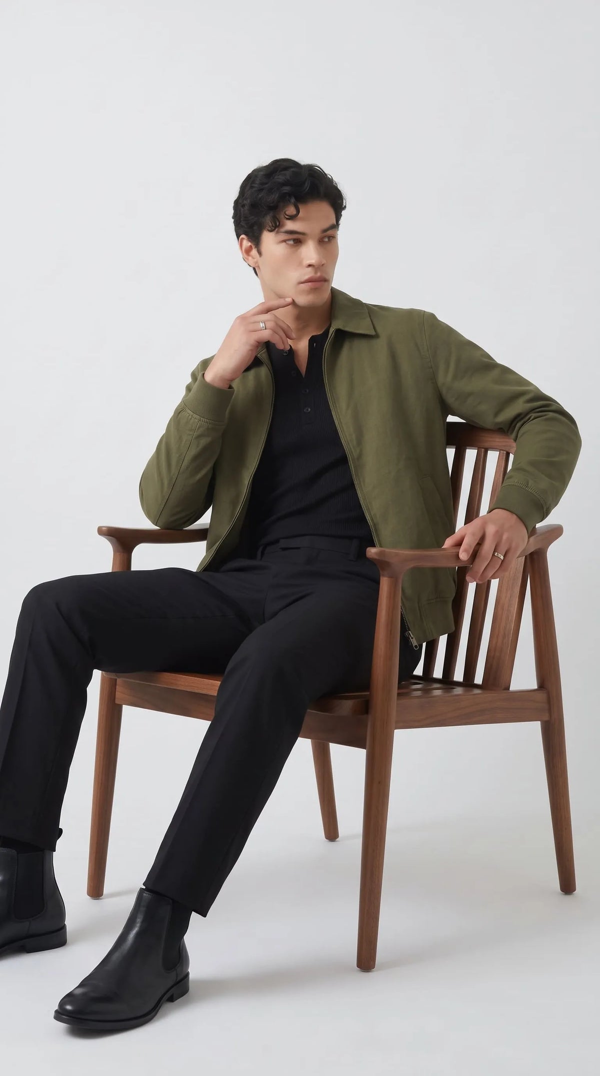 OLIVE GREEN COTTON JACKET