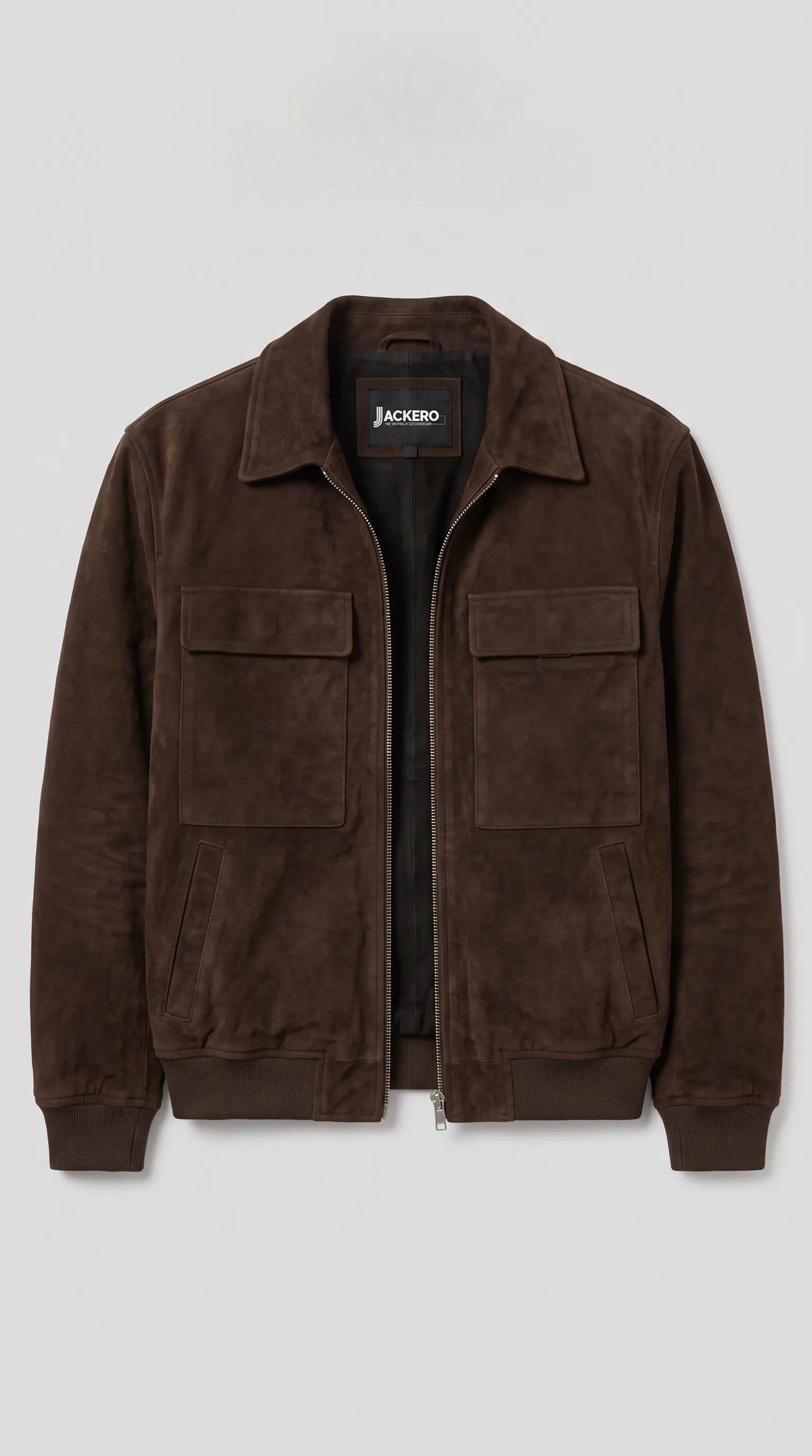 DARK CHOCOLATE BROWN BAGGY OVER-SIZE SUEDE JACKET