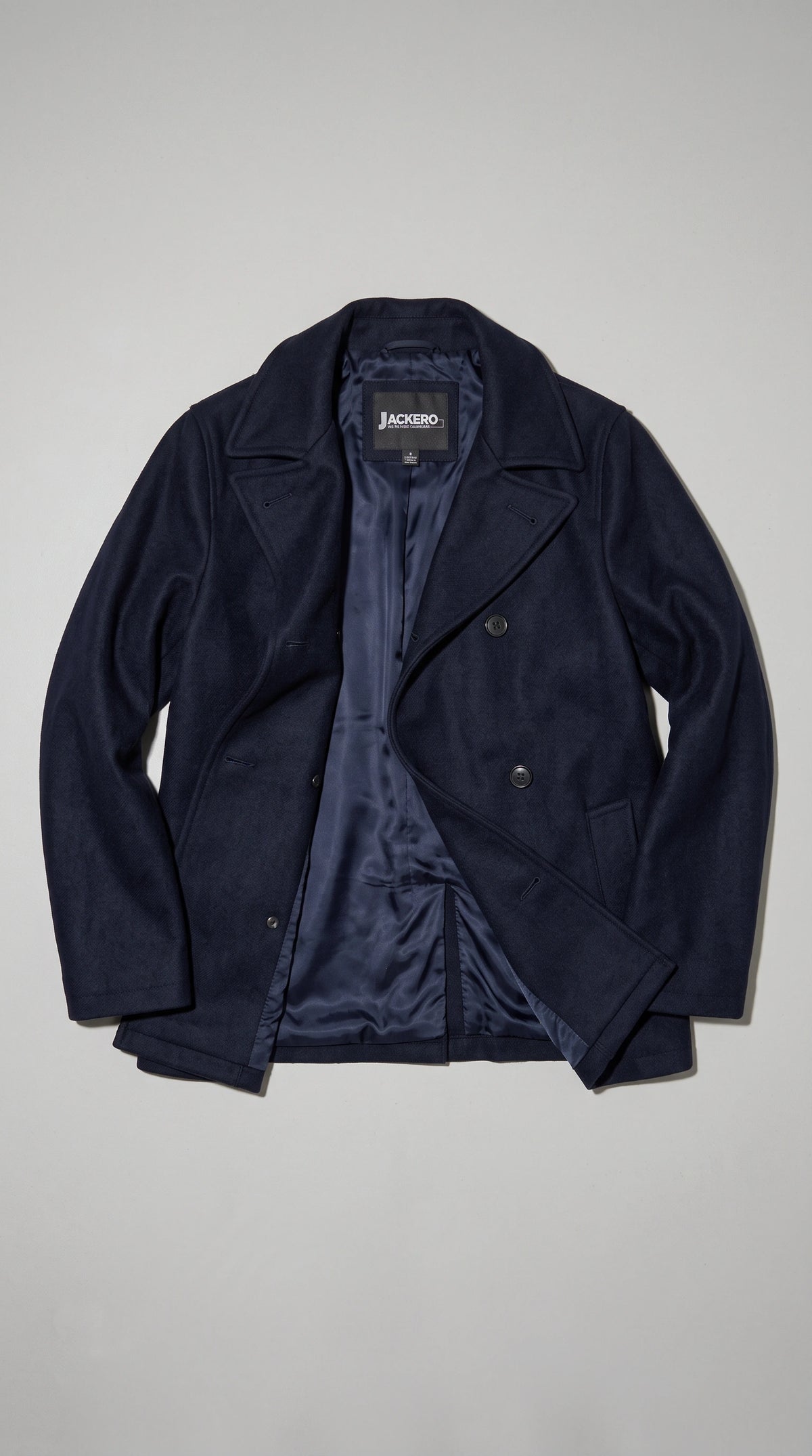 DARK NAVY BLUE WOOL COAT