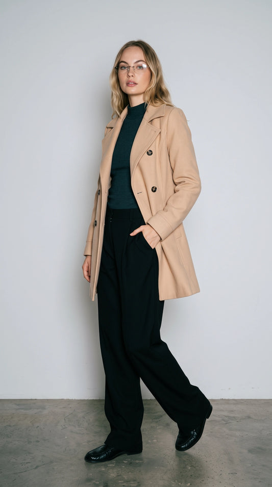 BEIGE SOFT-COTTON COAT