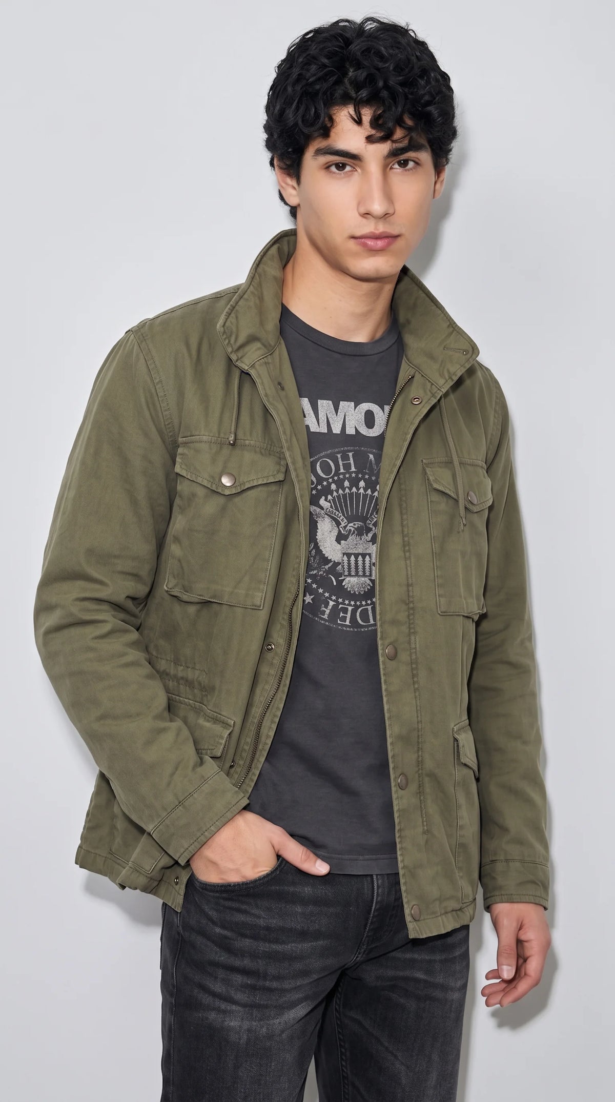 OLIVE UTILITY JACKET