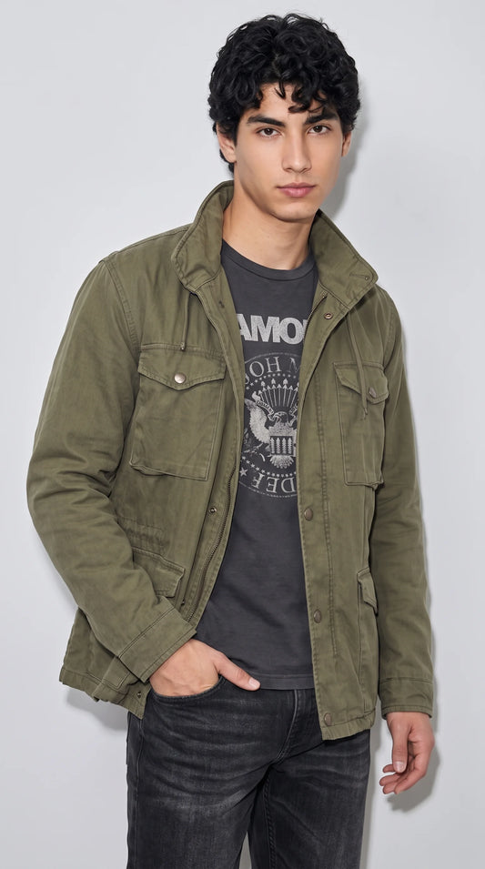 OLIVE UTILITY JACKET
