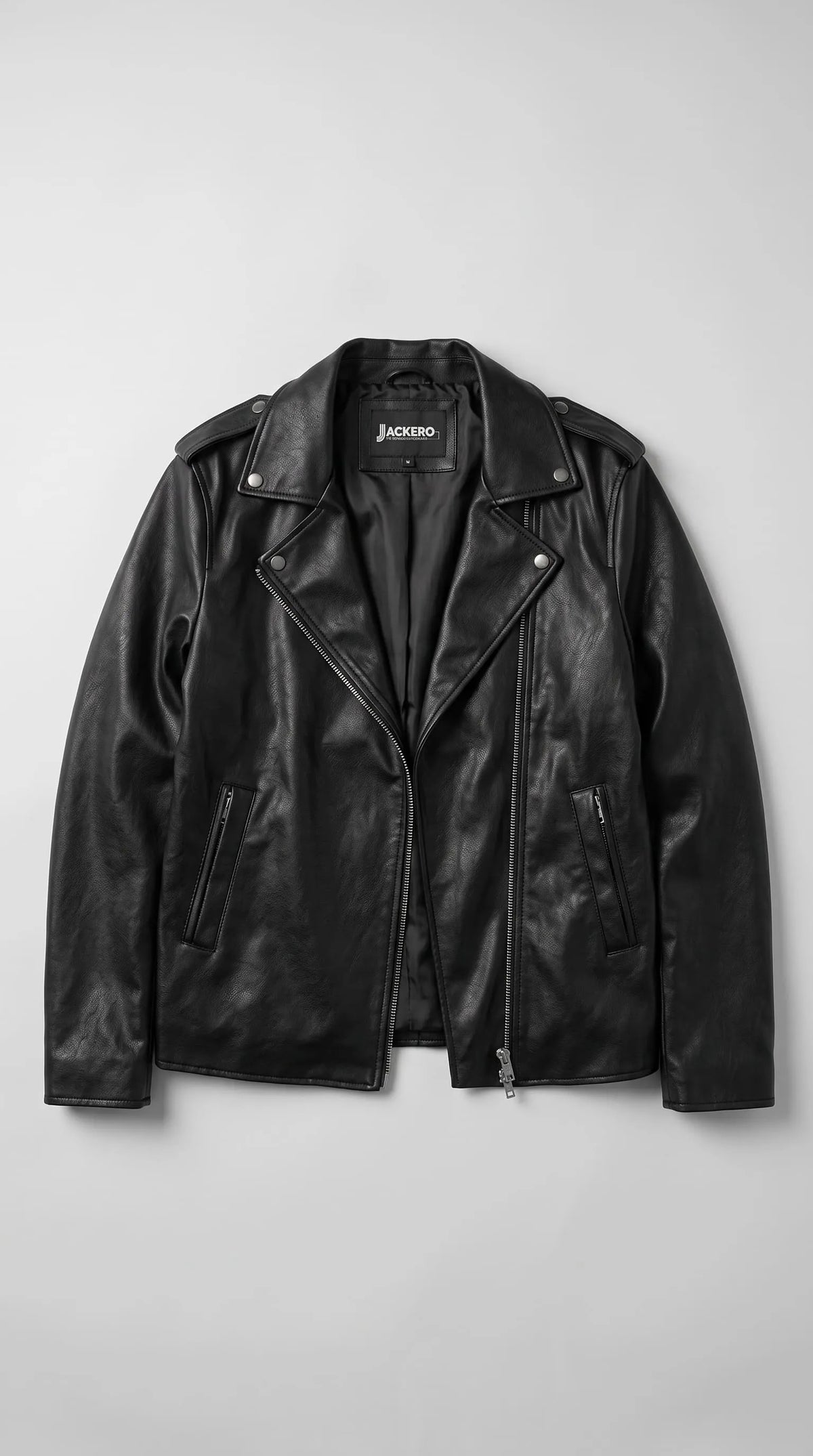 DARKEST BLACK AVIATOR LEATHER BAGGY OVERSIZED JACKET