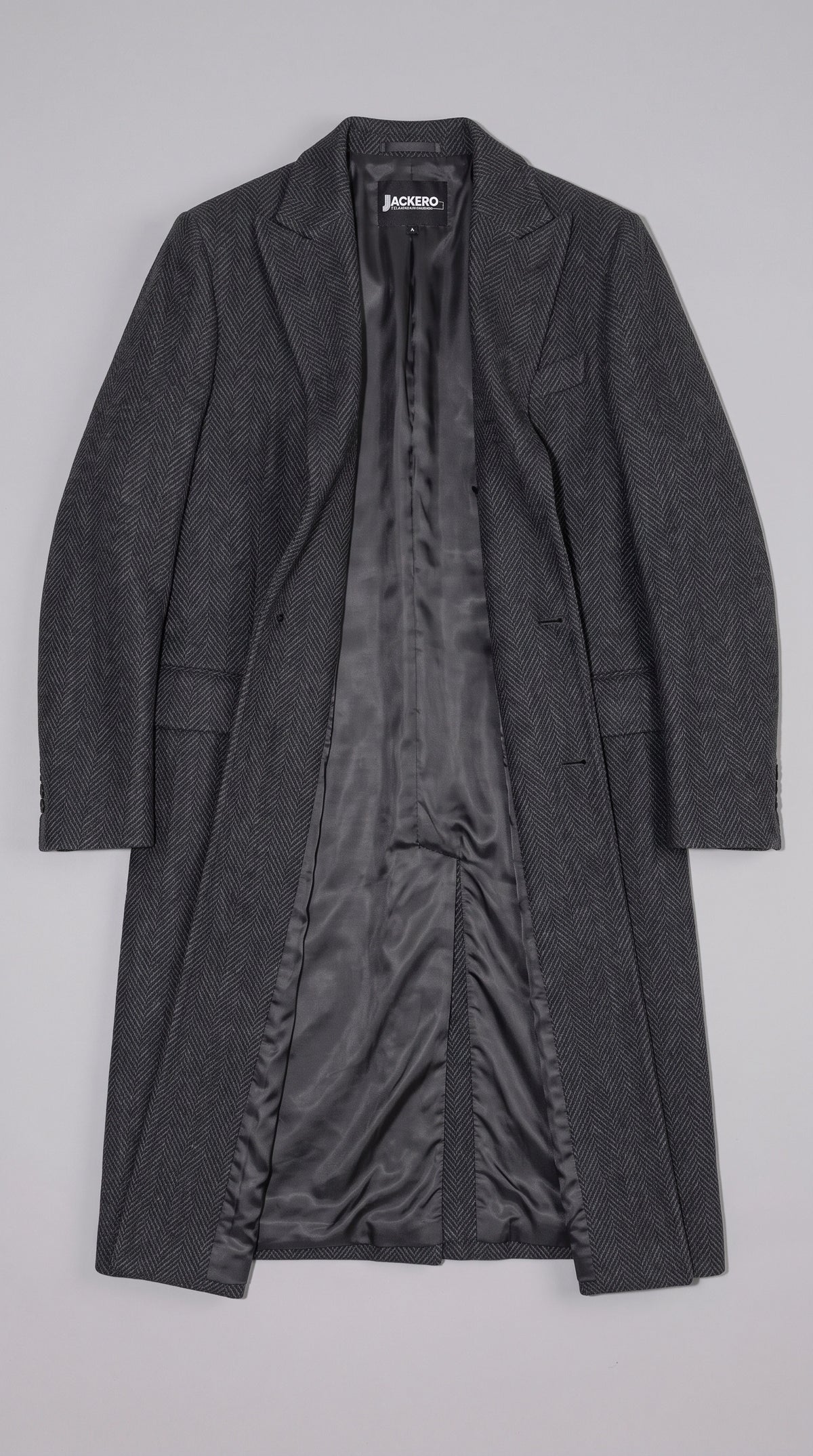 DARK GREY WOOL OVERCOAT