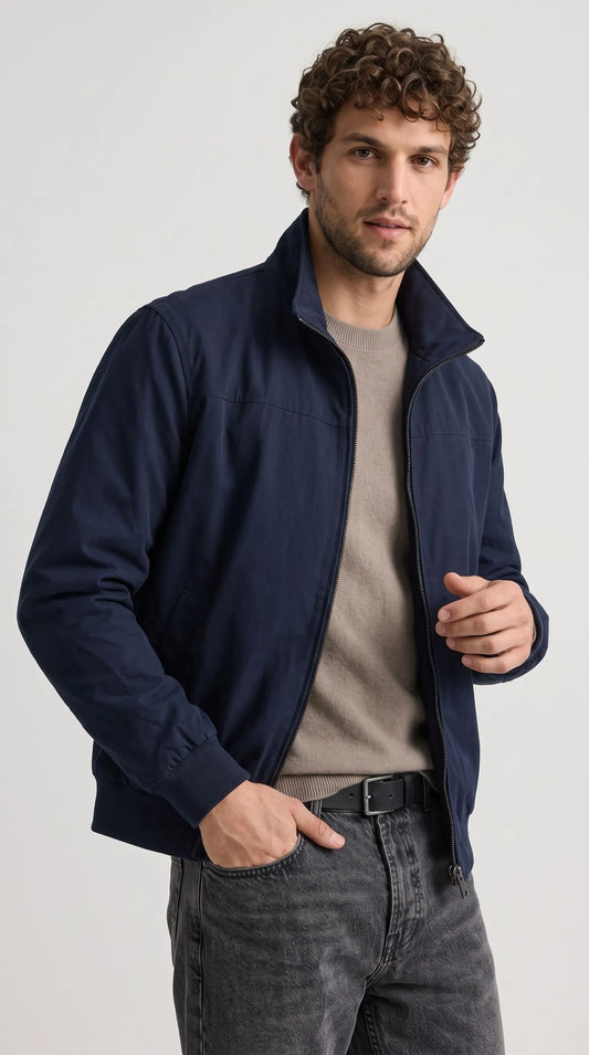DARK NAVY BLUE COTTON JACKET