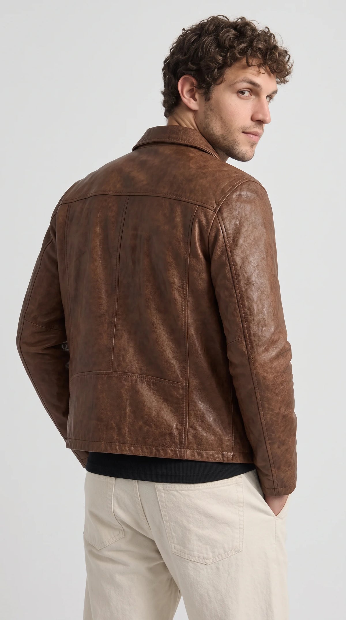 BROWN LEATHER JACKET