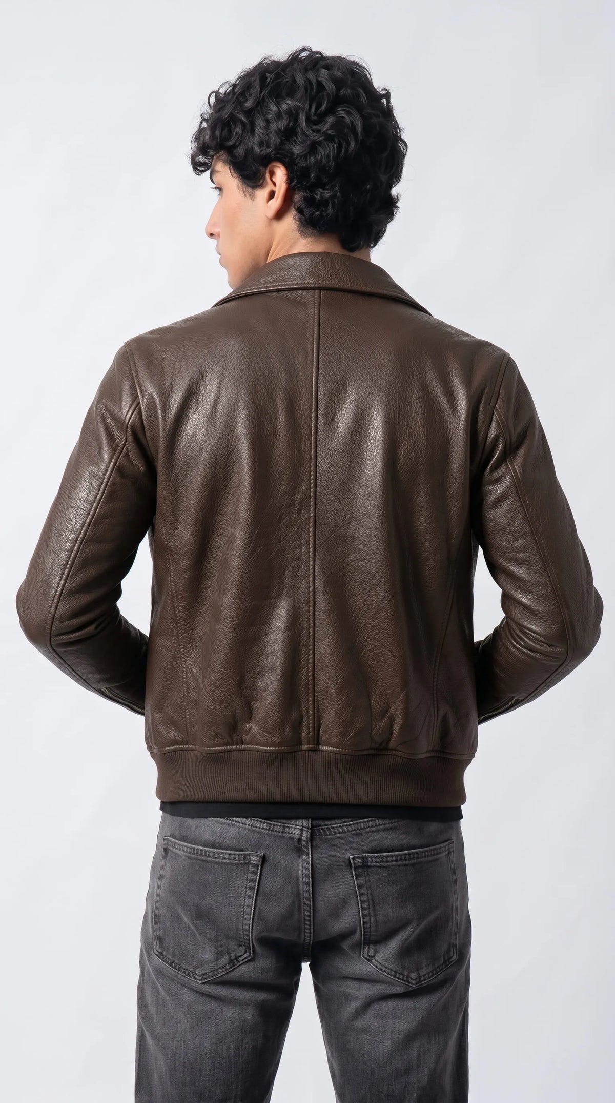 DARK CHOCOLATE BROWN LEATHER JACKET