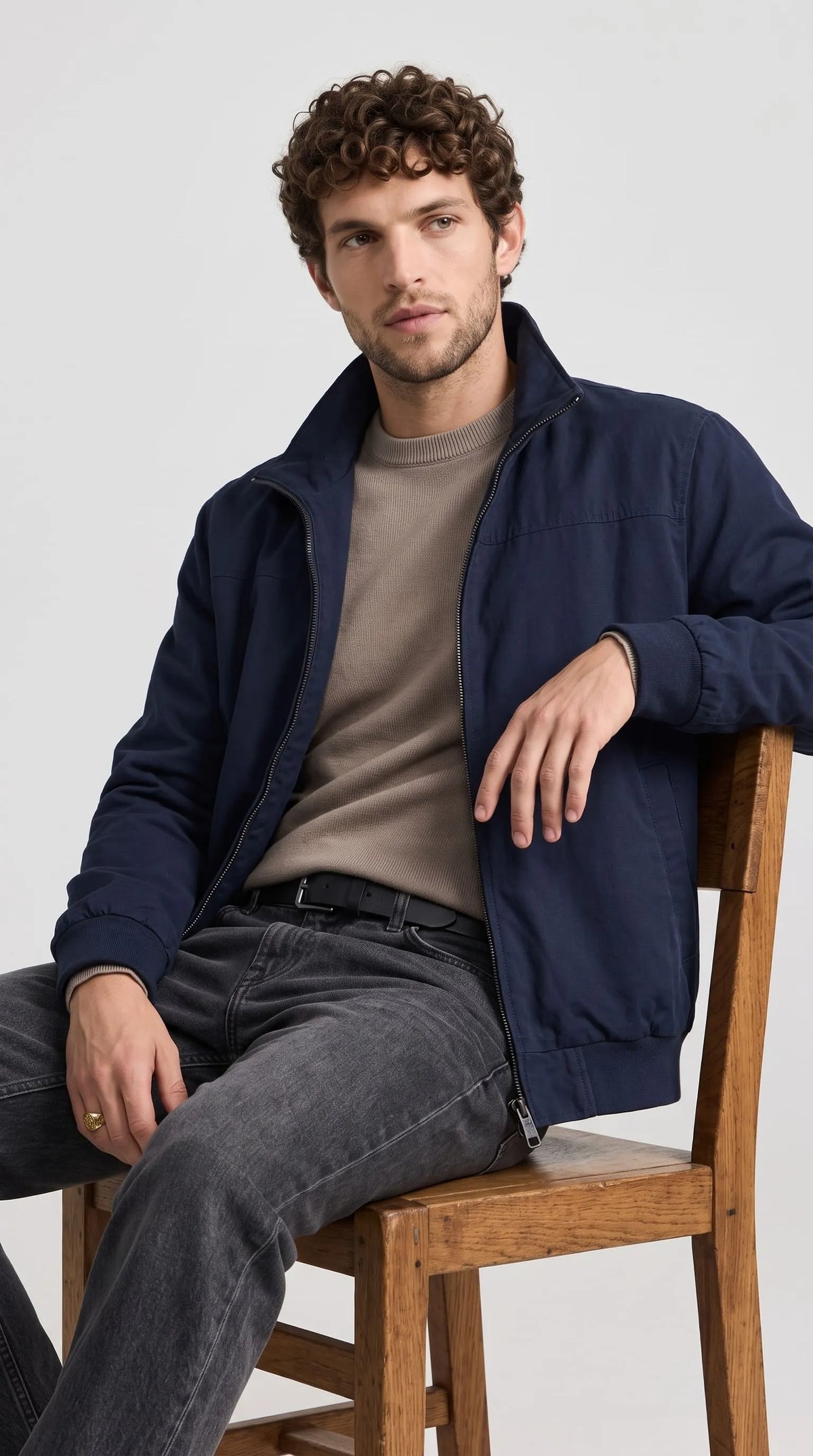 DARK NAVY BLUE COTTON JACKET