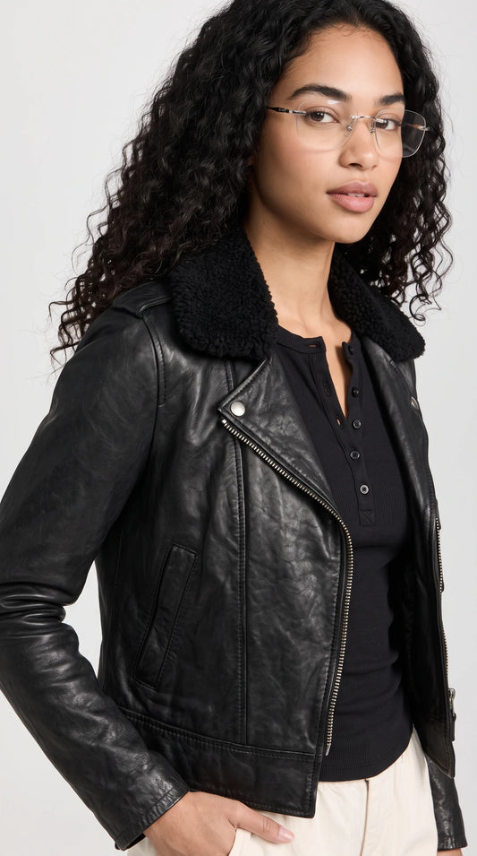 PREMIUM BLACK LEATHER BIKER JACKET