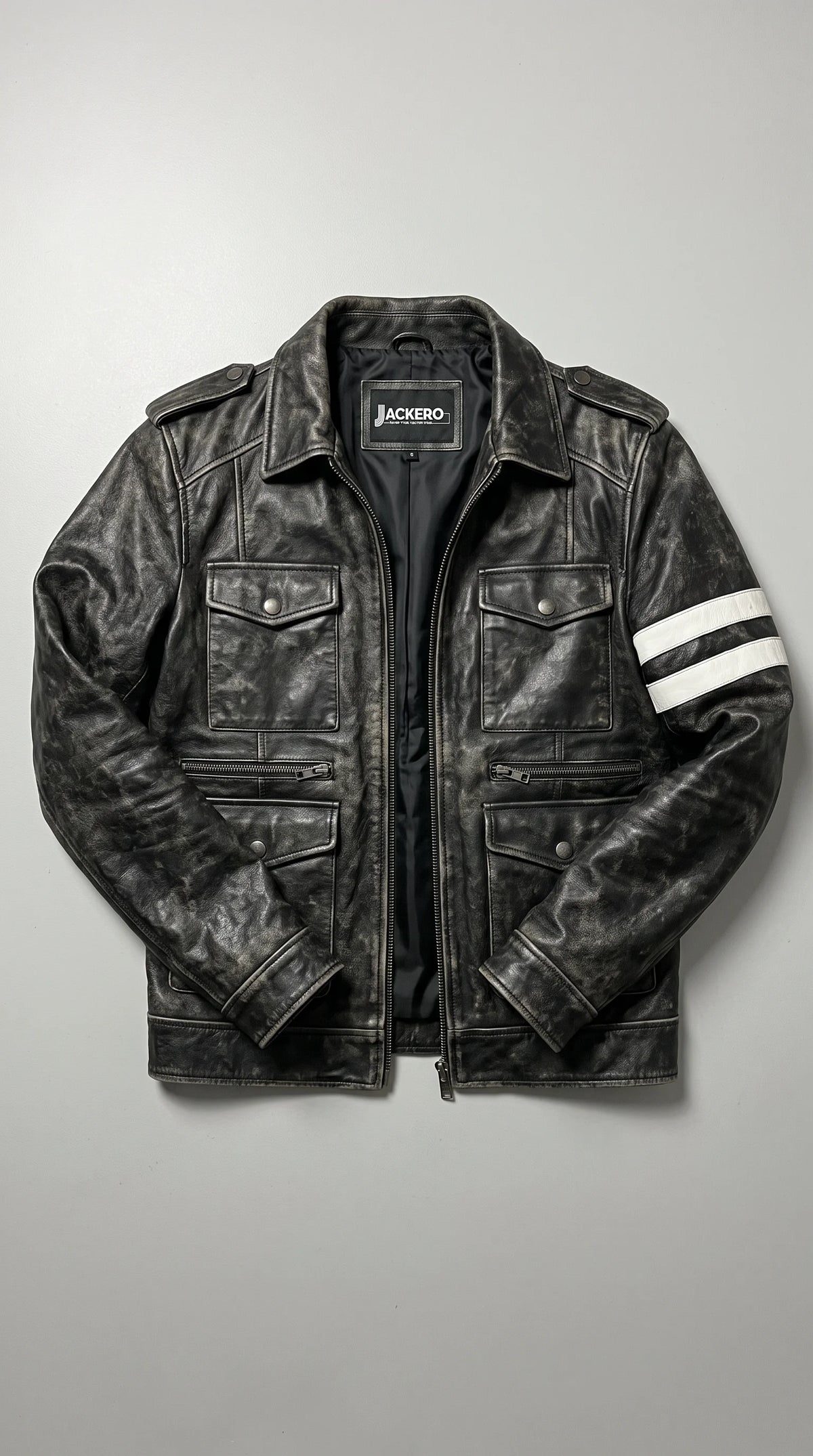 PREMIUM BLACK LEATHER CAFE RACER JACKET