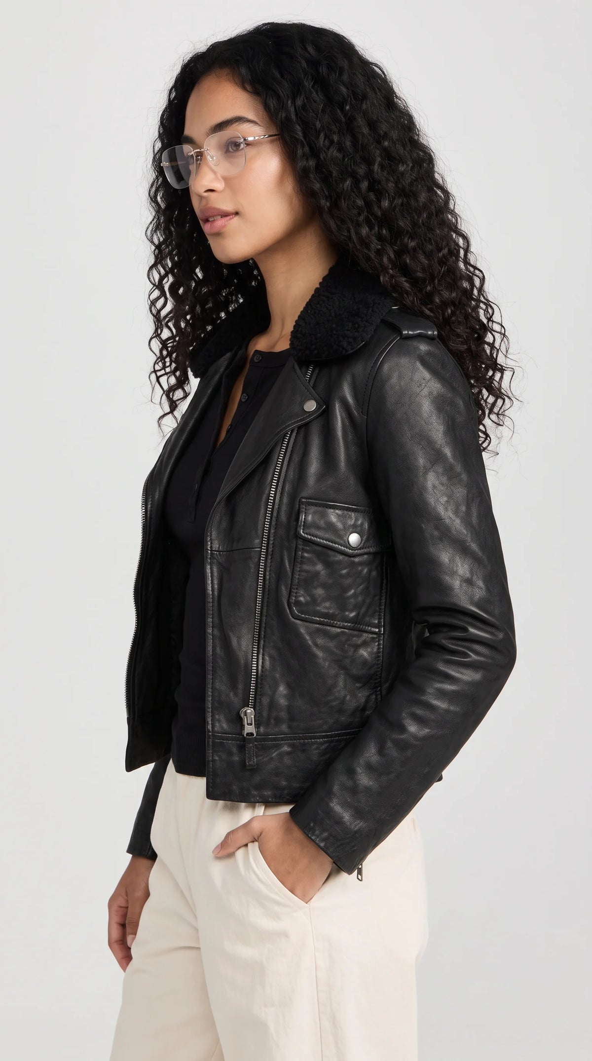 PREMIUM BLACK LEATHER BIKER JACKET