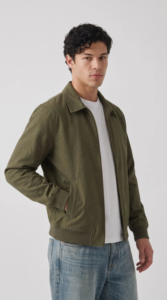 OLIVE GREEN COTTON JACKET