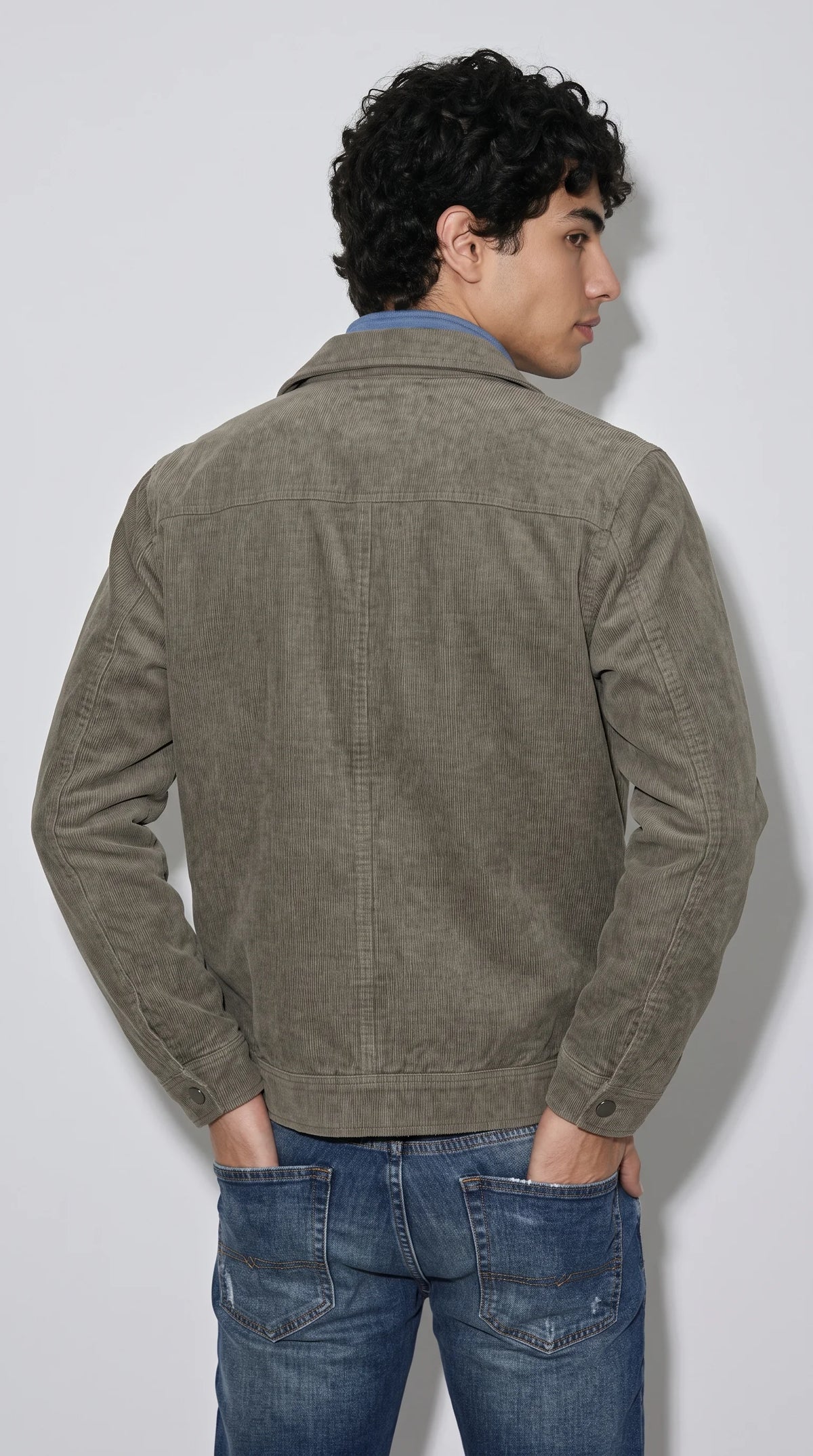 DARK GREY UTILITY SUEDE JACKET