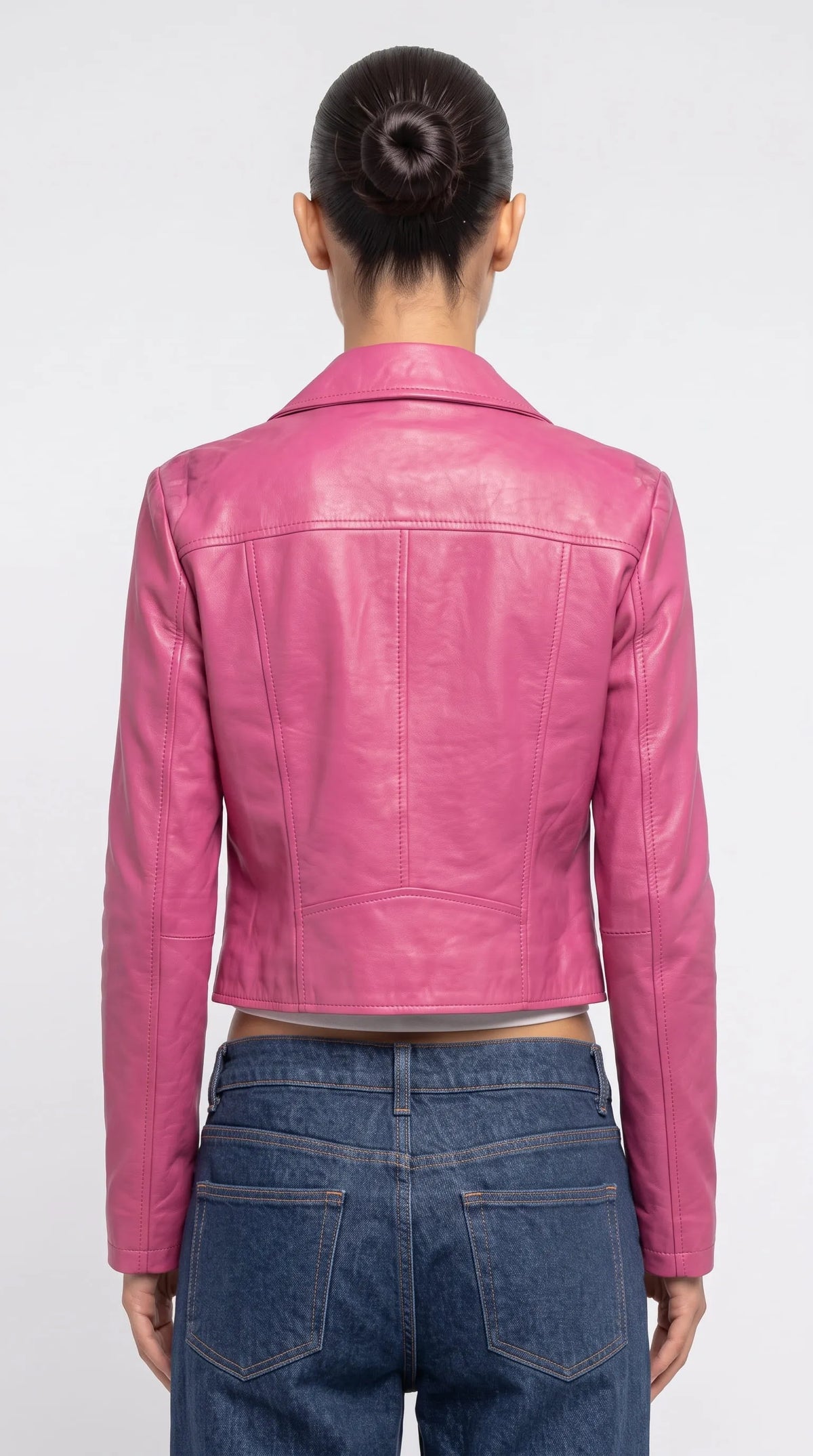 PINK LEATHER JACKET