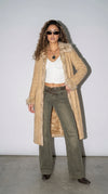 LIGHT YELLOW COTTON LONG OVER-COAT