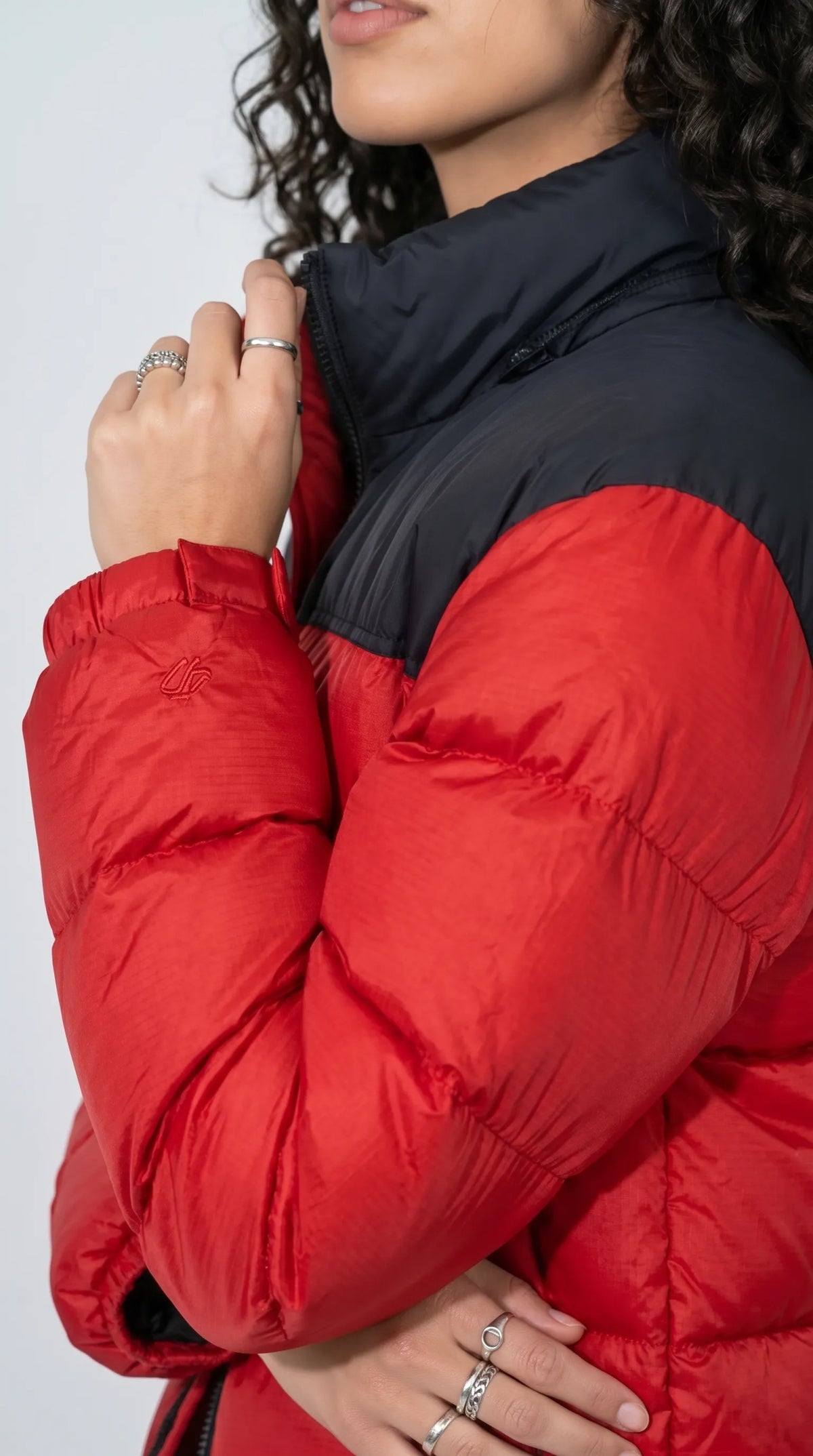 RED AND BLACK PUFFER JACKET