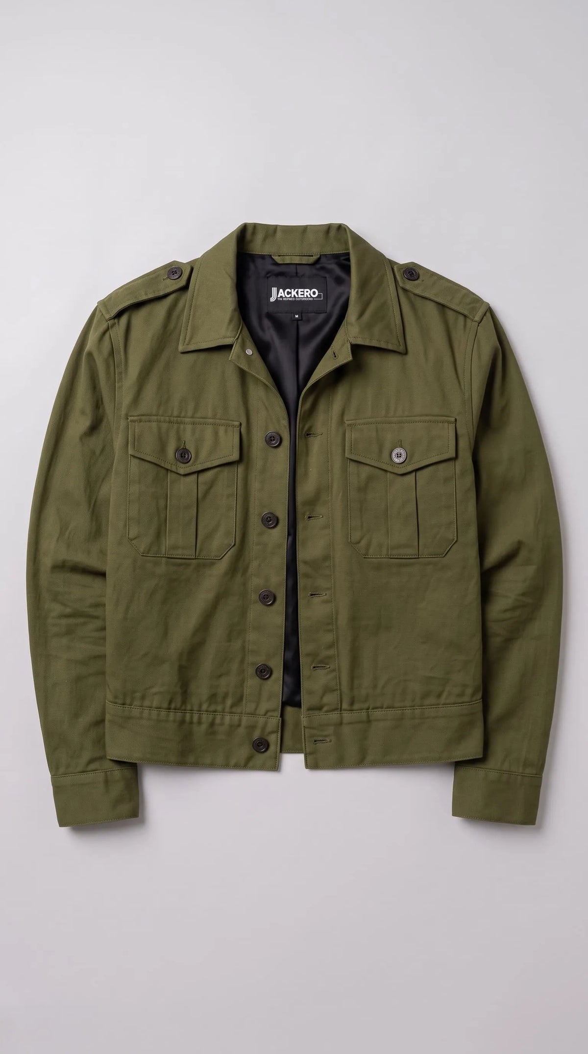 OLIVE GREEN COTTON JACKET