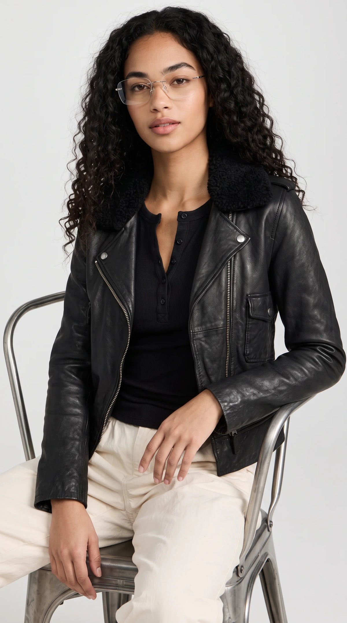 PREMIUM BLACK LEATHER BIKER JACKET