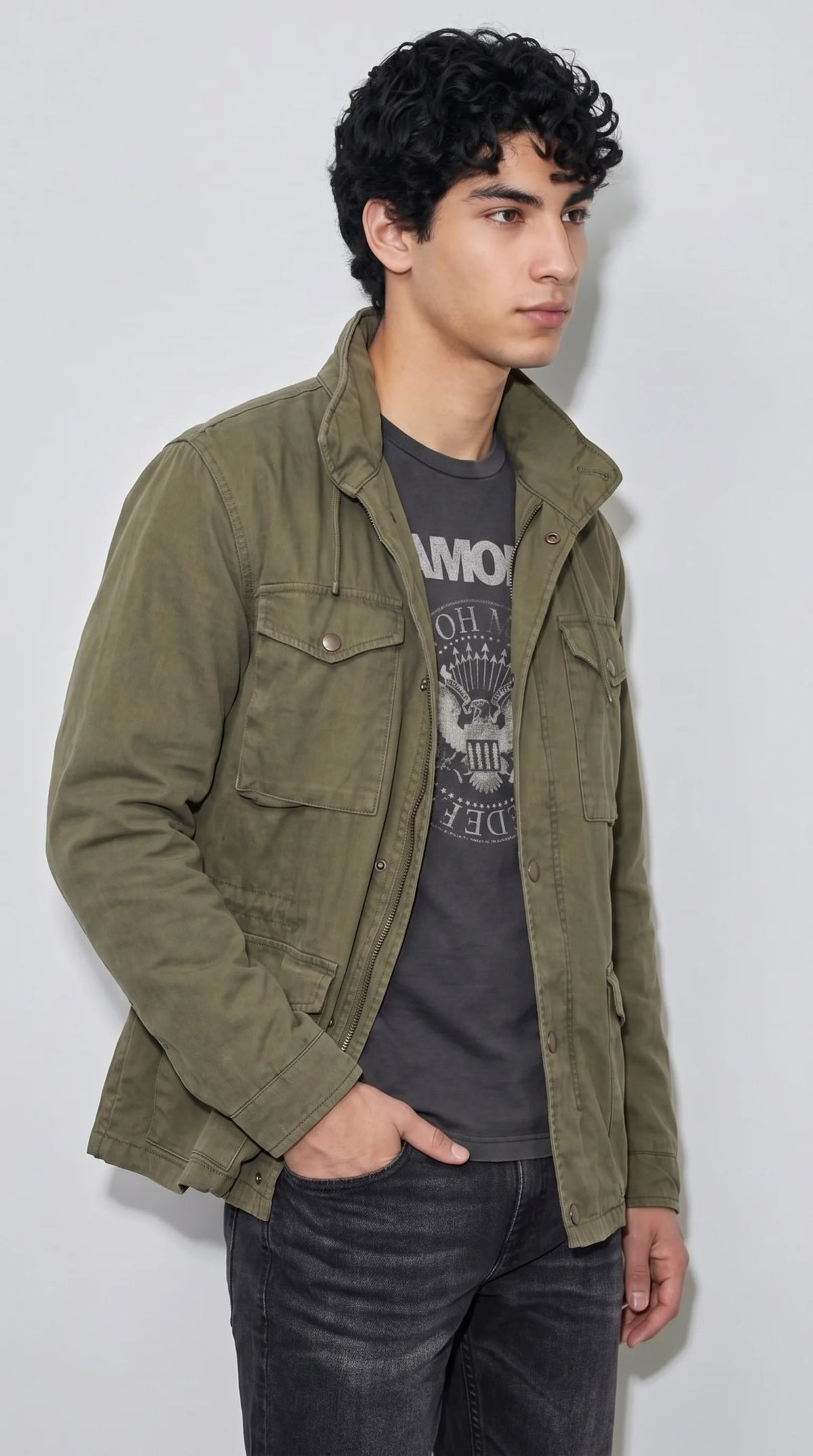 OLIVE UTILITY JACKET
