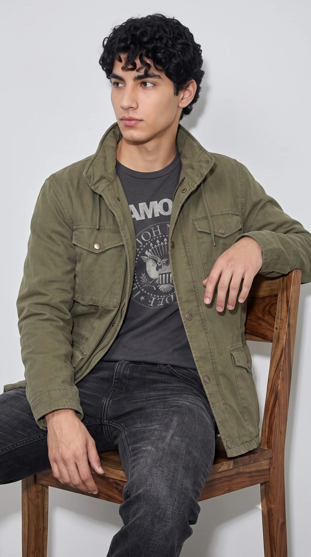 OLIVE UTILITY JACKET