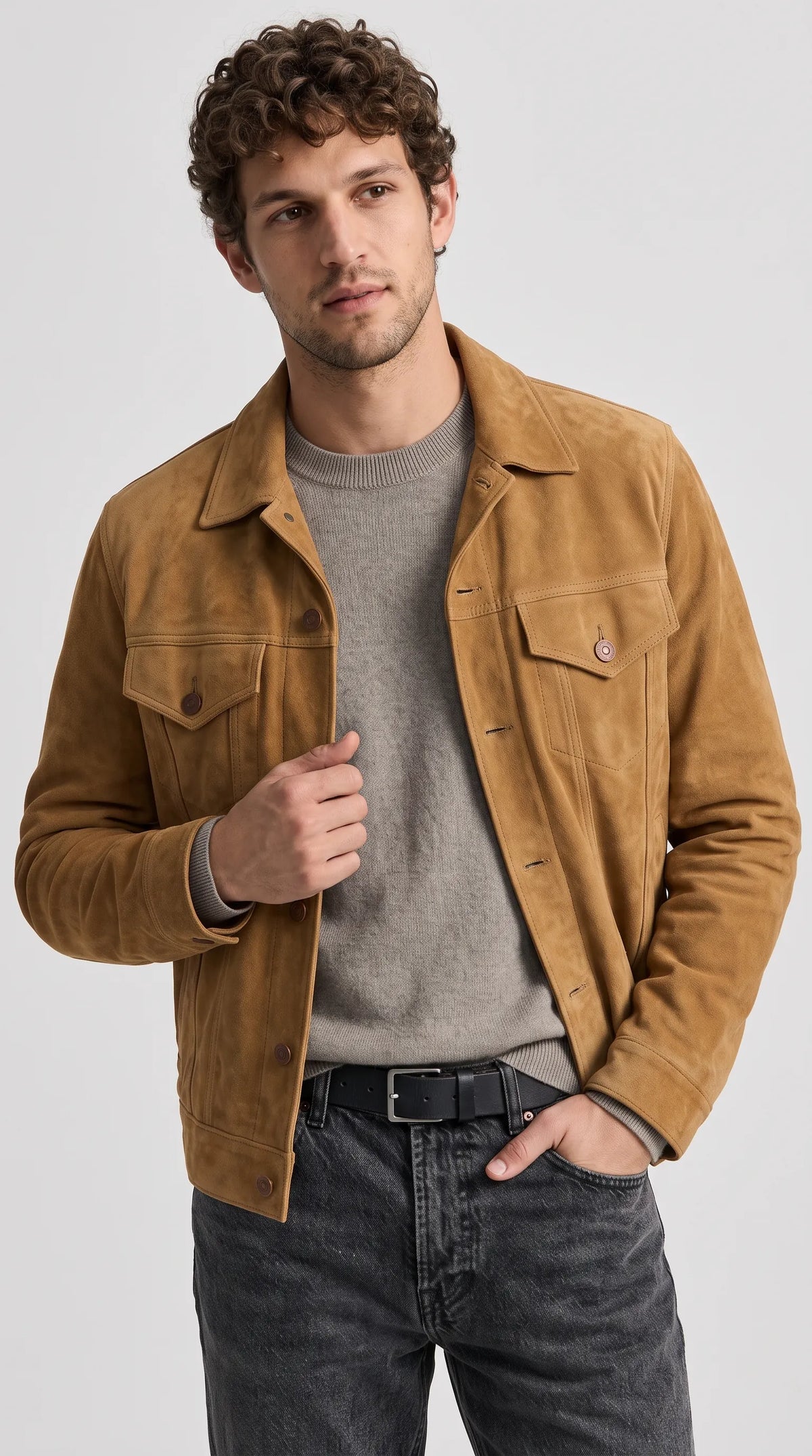 TAN SUEDE JACKET