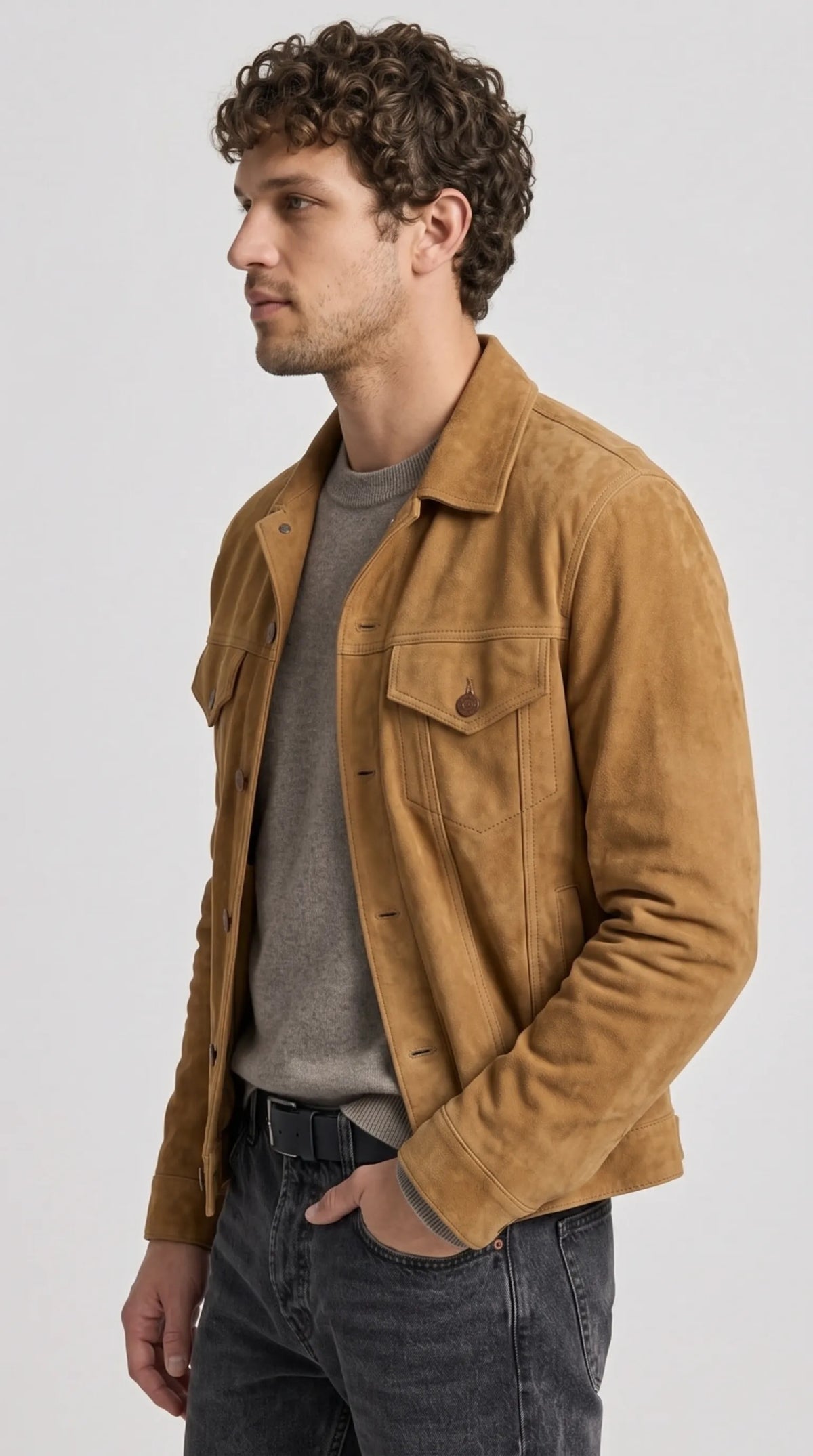 TAN SUEDE JACKET