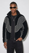 BLACK AND DARK GREY WOOL YK2 JACKET