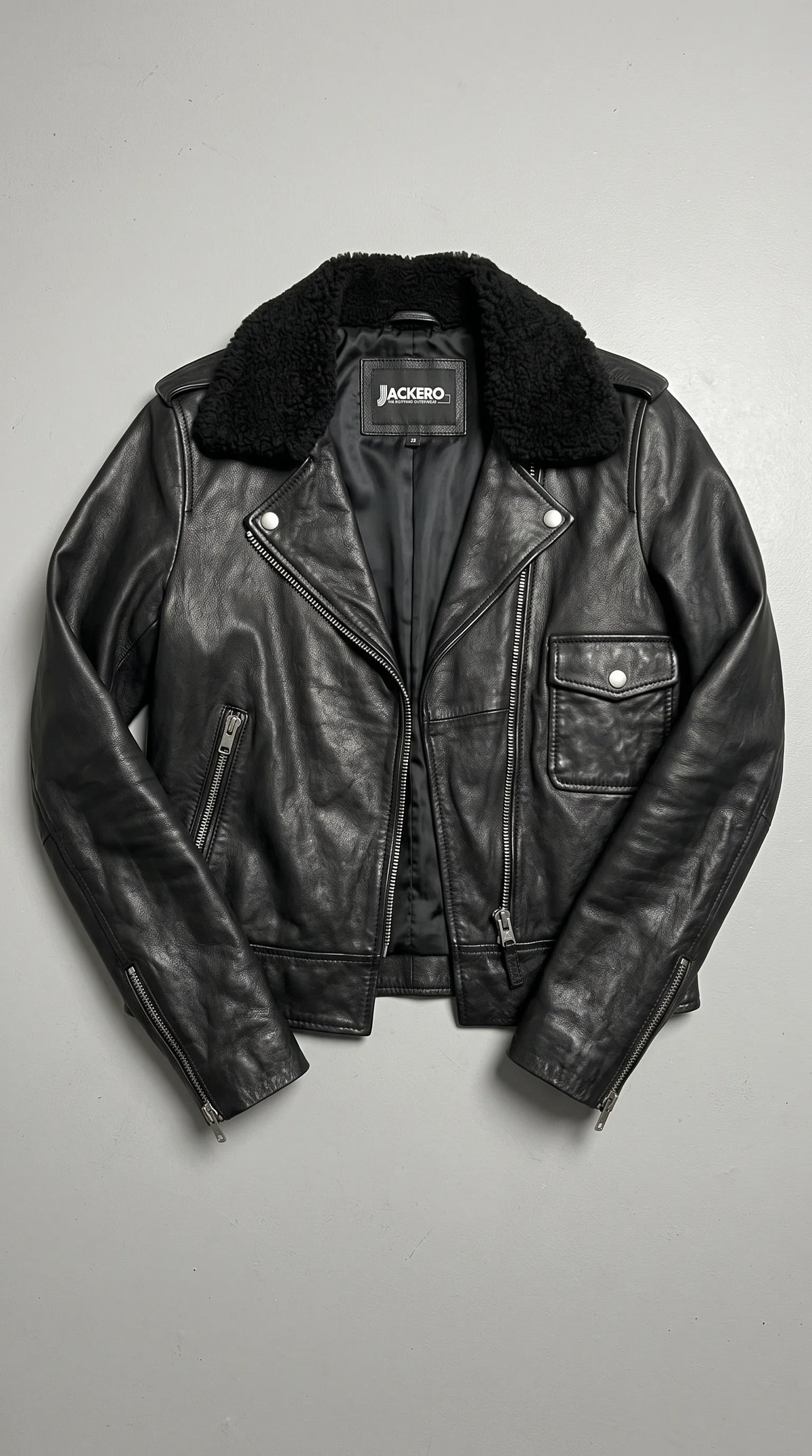 PREMIUM BLACK LEATHER BIKER JACKET