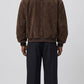 DARK CHOCOLATE BROWN BAGGY OVER-SIZE SUEDE JACKET