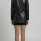 BLACK CROCODILE LEATHER WOMEN BLAZER