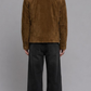 DARK MUSTARD SUEDE WESTERN JACKET WITH FUR