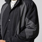 BLACK AND DARK GREY NYLON Y2K OVERSIZED JACKET