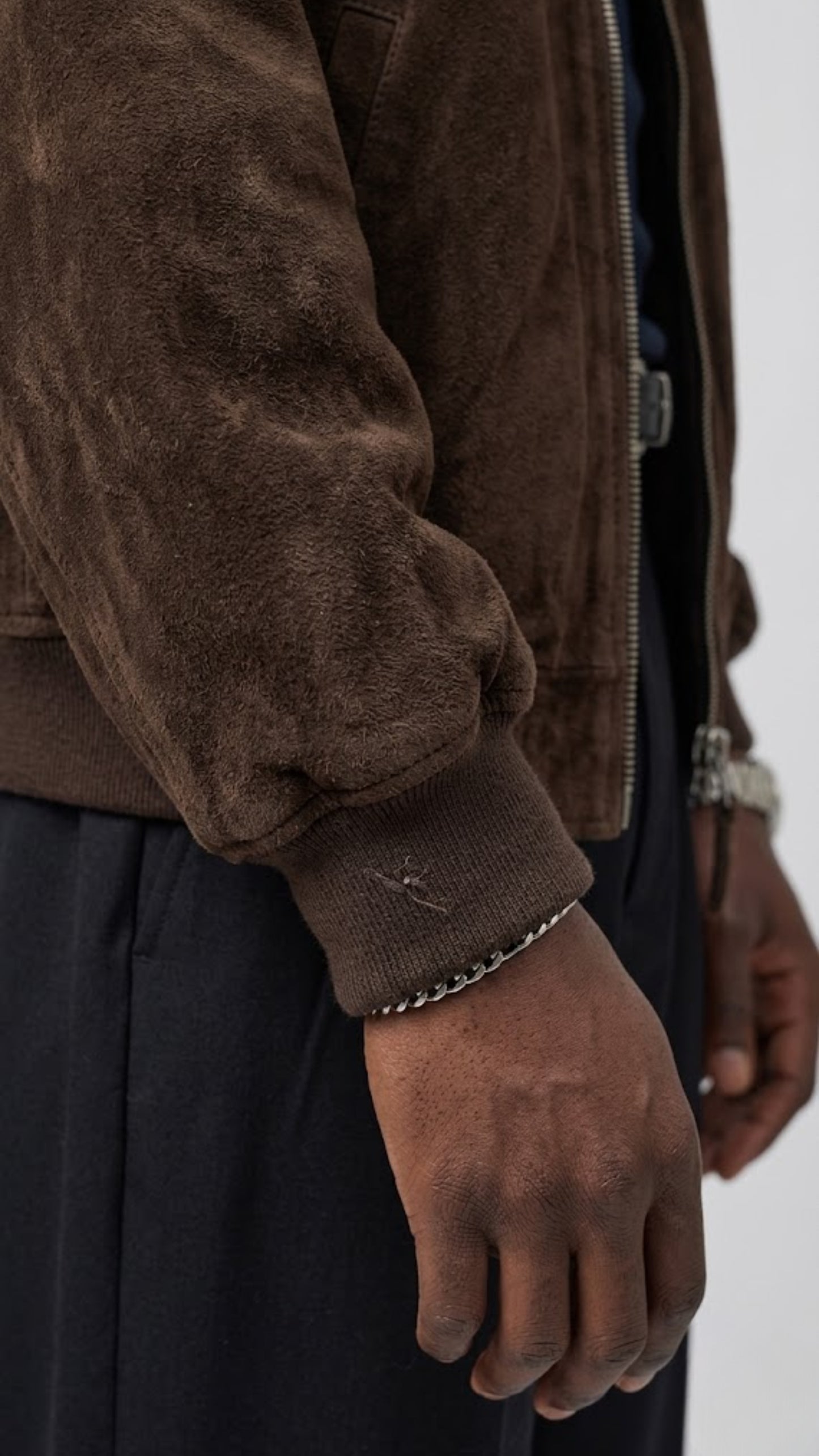 DARK CHOCOLATE BROWN BAGGY OVER-SIZE SUEDE JACKET