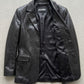 BLACK CROCODILE LEATHER WOMEN BLAZER