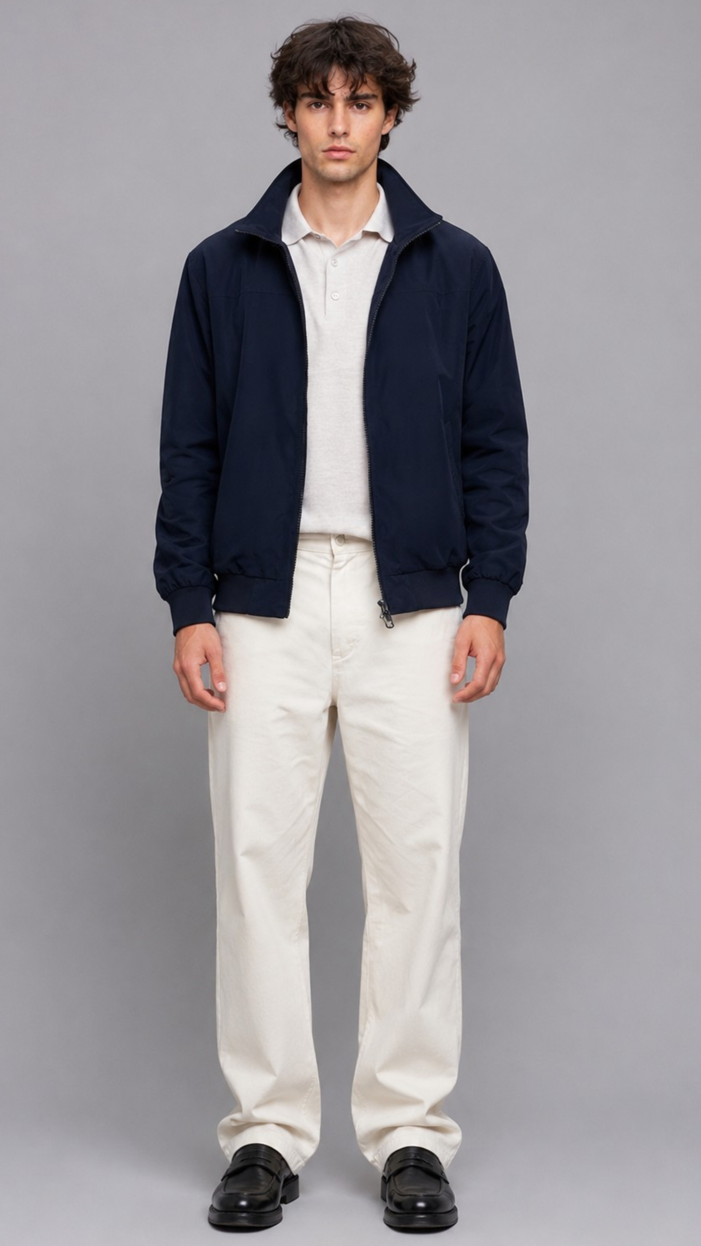 DARK NAVY BLUE COTTON JACKET