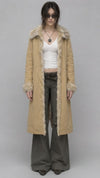 LIGHT YELLOW COTTON LONG OVER-COAT